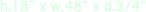 h.18” x w.48” x d.3/4”